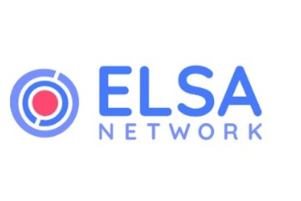 ELSA Network text next to a blue circle with a solid red centre
