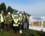 Photo from the turf cutting ceremony at Winterstoke Hundred Academy