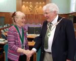 New NSC chairperson Cllr Haverson with outgoing chairman Cllr Westwood