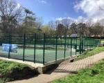 A photo of the newly refurbished tennis courts at Ashcombe Park in Weston-super-Mare