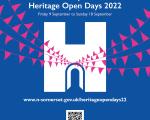 An image containing a QR code and website address to take people to the Heritage Open Days 2022 electronic brochure.