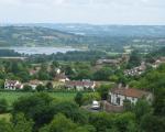 View of homes and Blagdon Lake