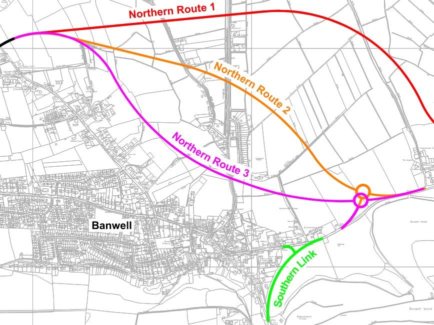 Three routes to the North of Banwell