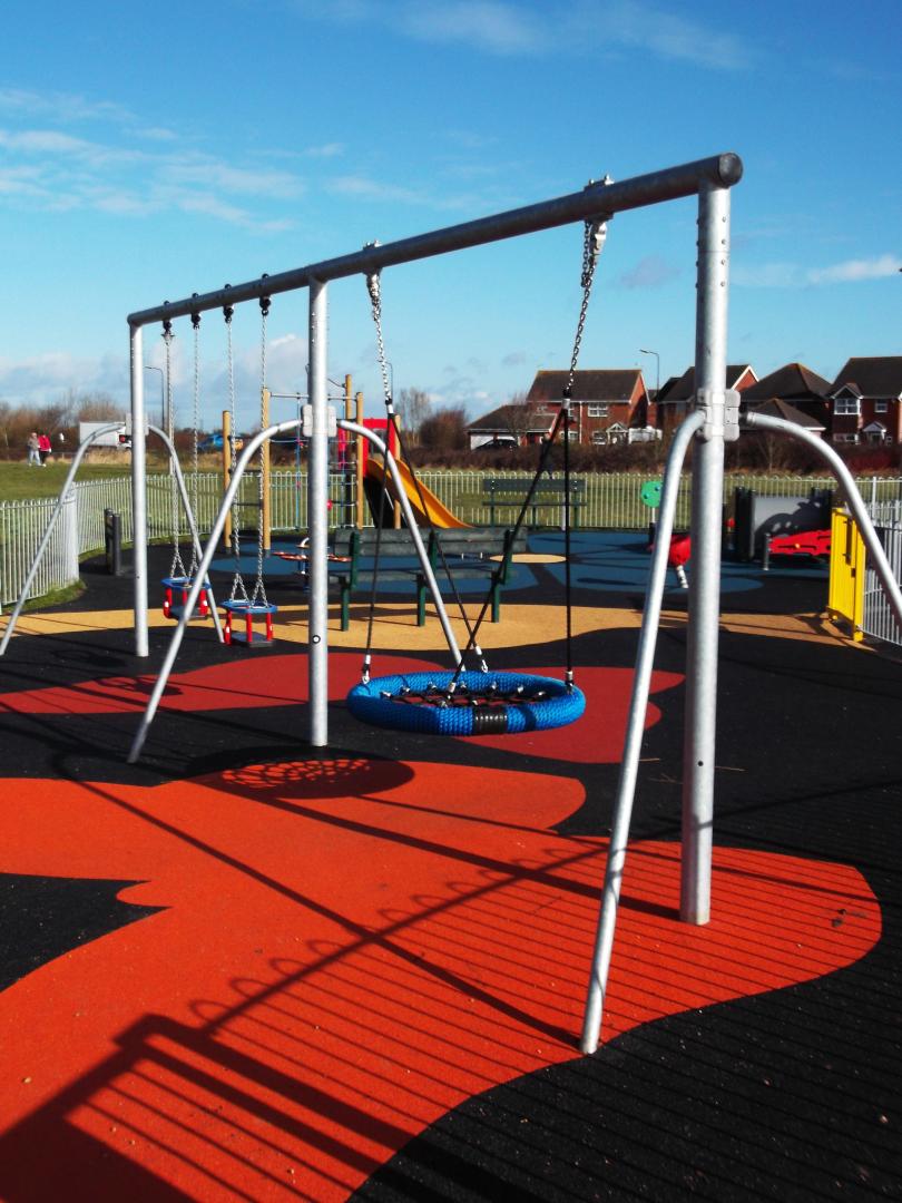 A photo showing a children's play area at Walford Avenue in Worle, Weston-super-Mare