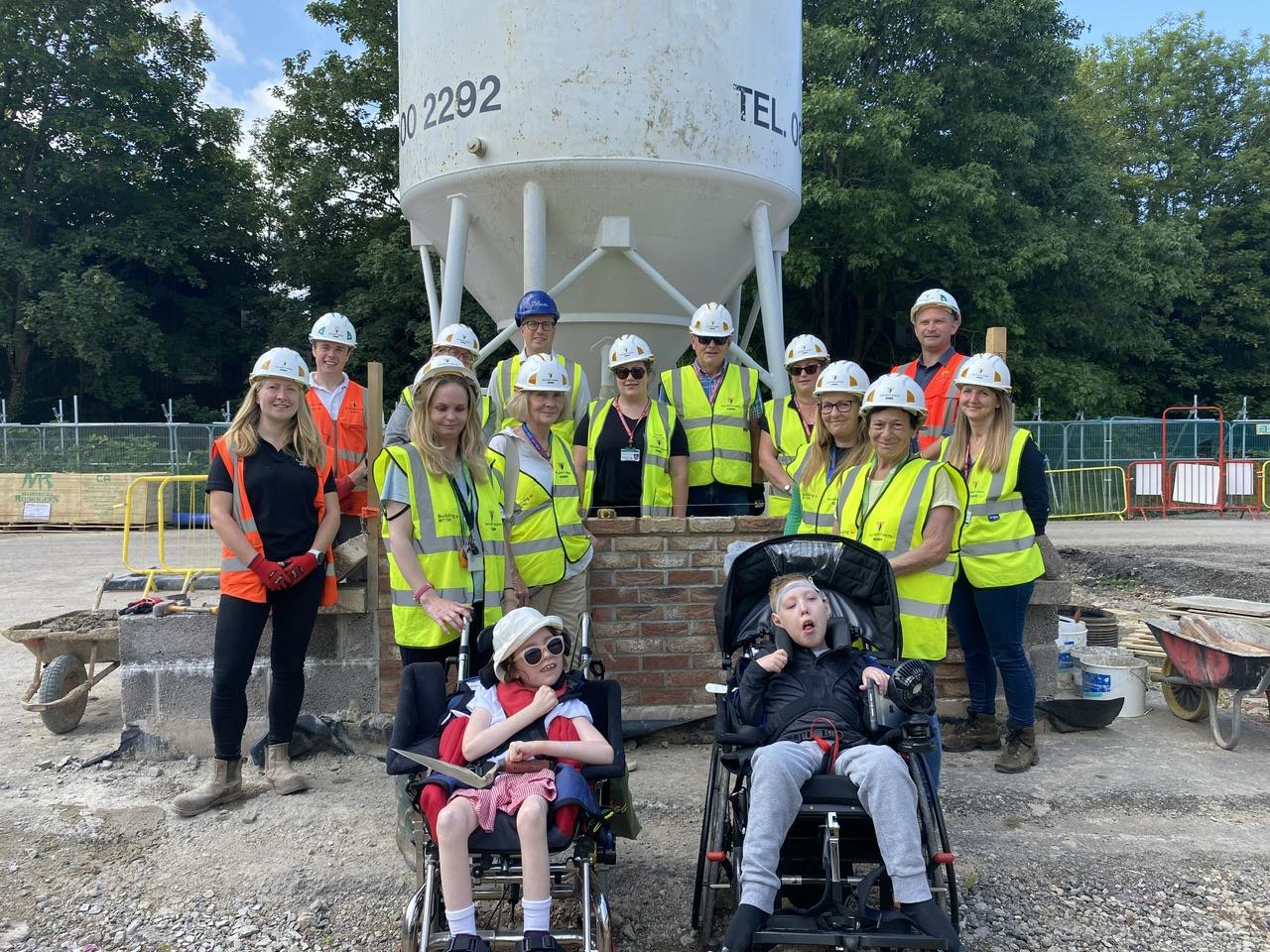 Baytree pupils attend a brick laying event
