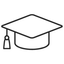 Graduation hat logo